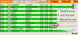 Prediction table & tunning